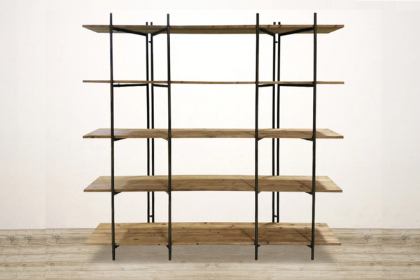 Double Bay Recycled Pine Shelving Unit